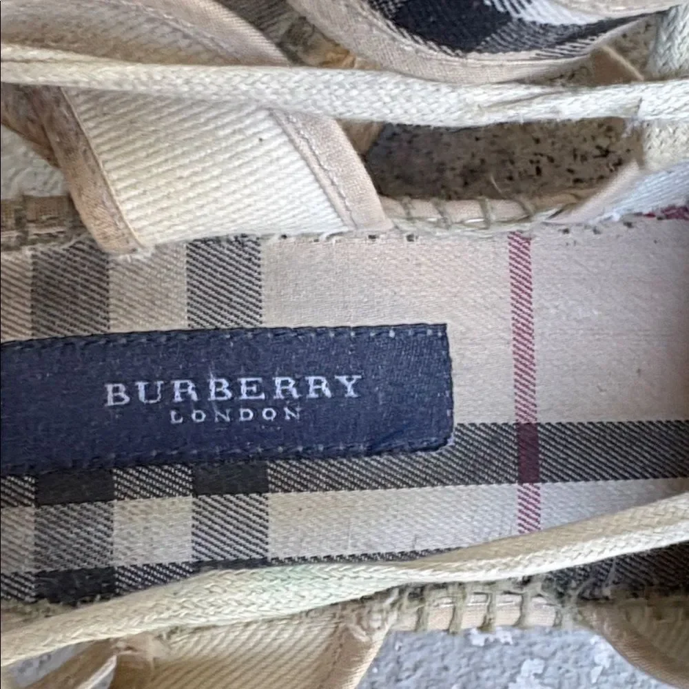 Burberry nova check canvas wedge espadrilles - Picture 6 of 9
